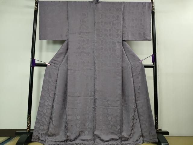 平和屋本店 上 男性 創業200年 7代目永治屋清左衛門 色無地 唐織 飛鶴桐菊地紋 竜胆色 ♥ DZAB1183kh5