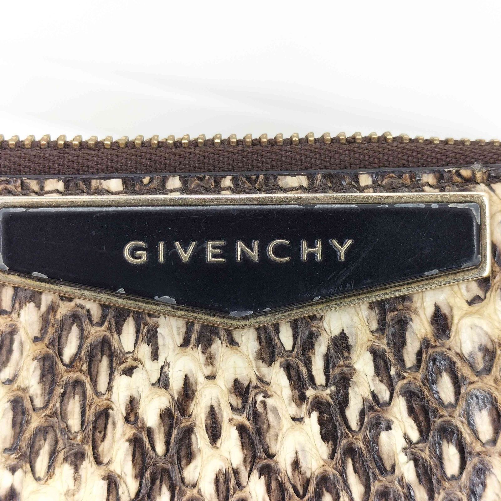 GIVENCHY パイソン柄クラッチバッグ ジバンシィ GIVENCHY パイソン柄 レザークラッチバッグ メンズ