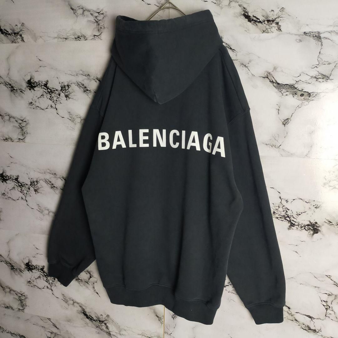 定番人気】BALENCIAGA バレンシアガ Mサイズ☆バックプリントロゴ