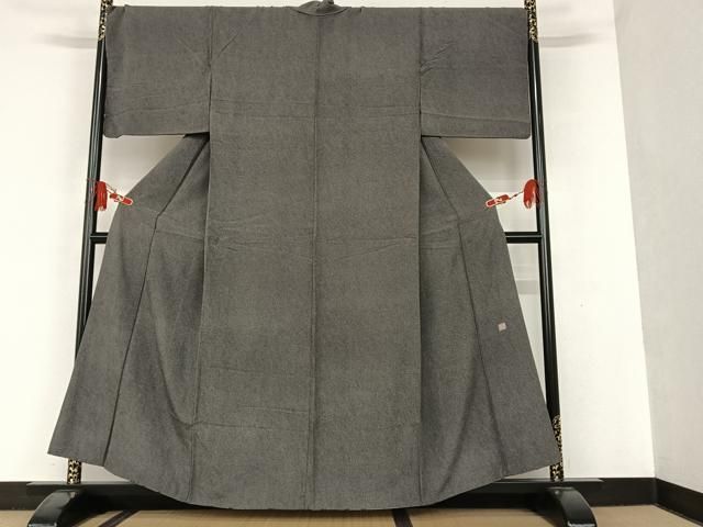 平和屋着物○江戸小紋 作家物 鮫小紋柄 黒地 正絹 逸品 AAAT0544zg