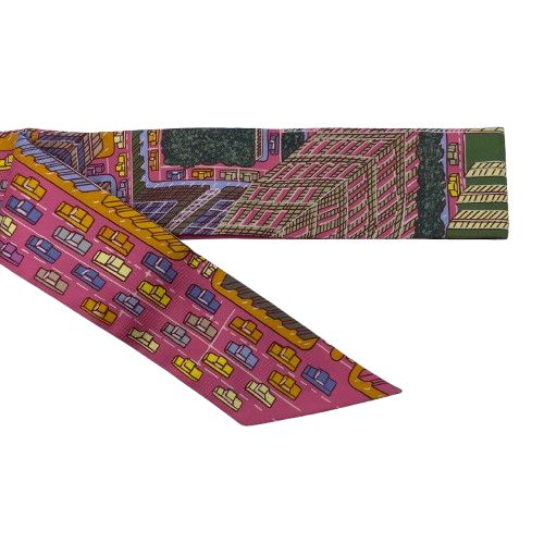 シルク 100%【HERMES】Pantin City  ツイリー エルメス ツイリー PANTIN CITY パンタンシティ ツイリー シルク