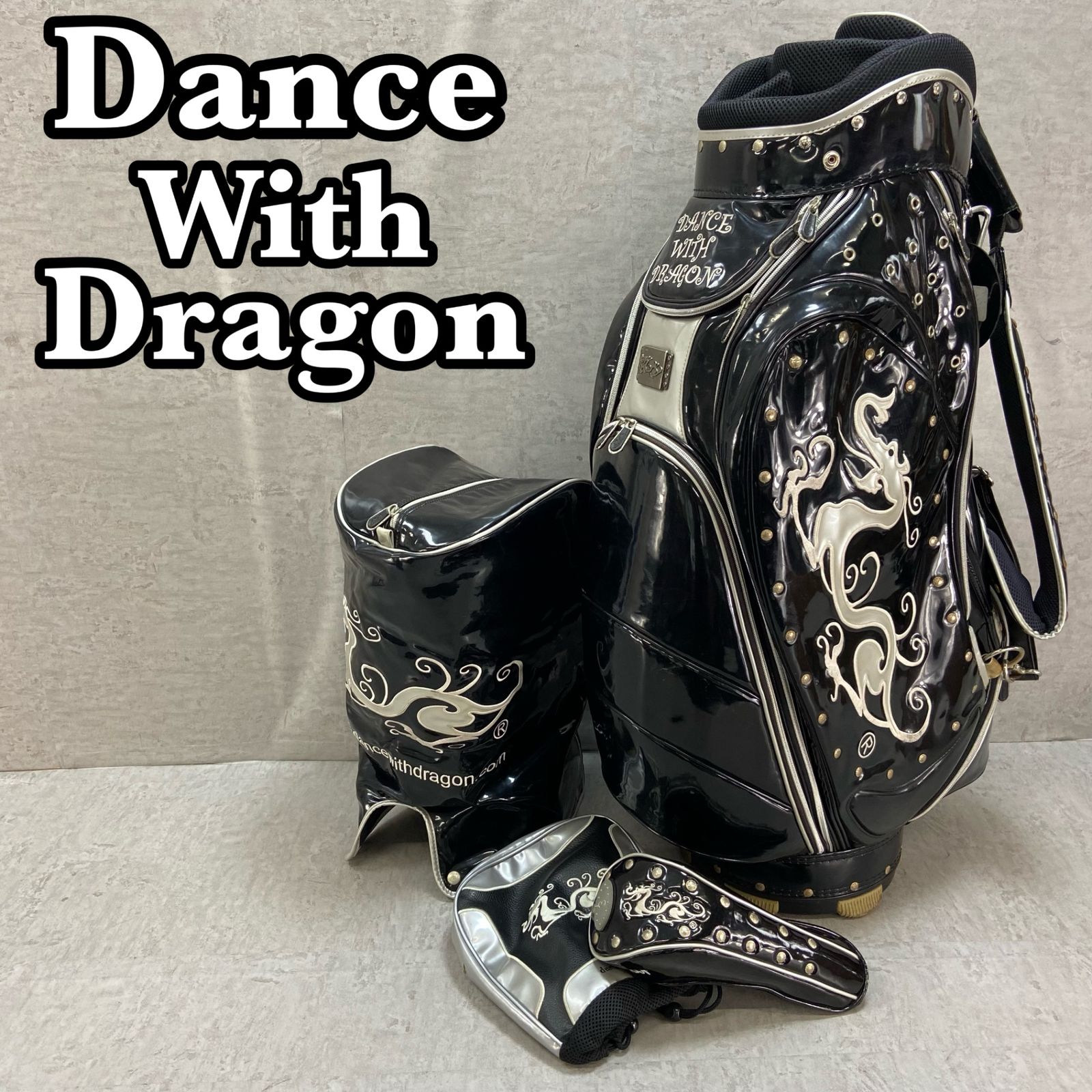 ダンスウィズドラゴン ゴルフ用 キャディバッグ カート式 DANCE WITH DRAGON バック アイテム