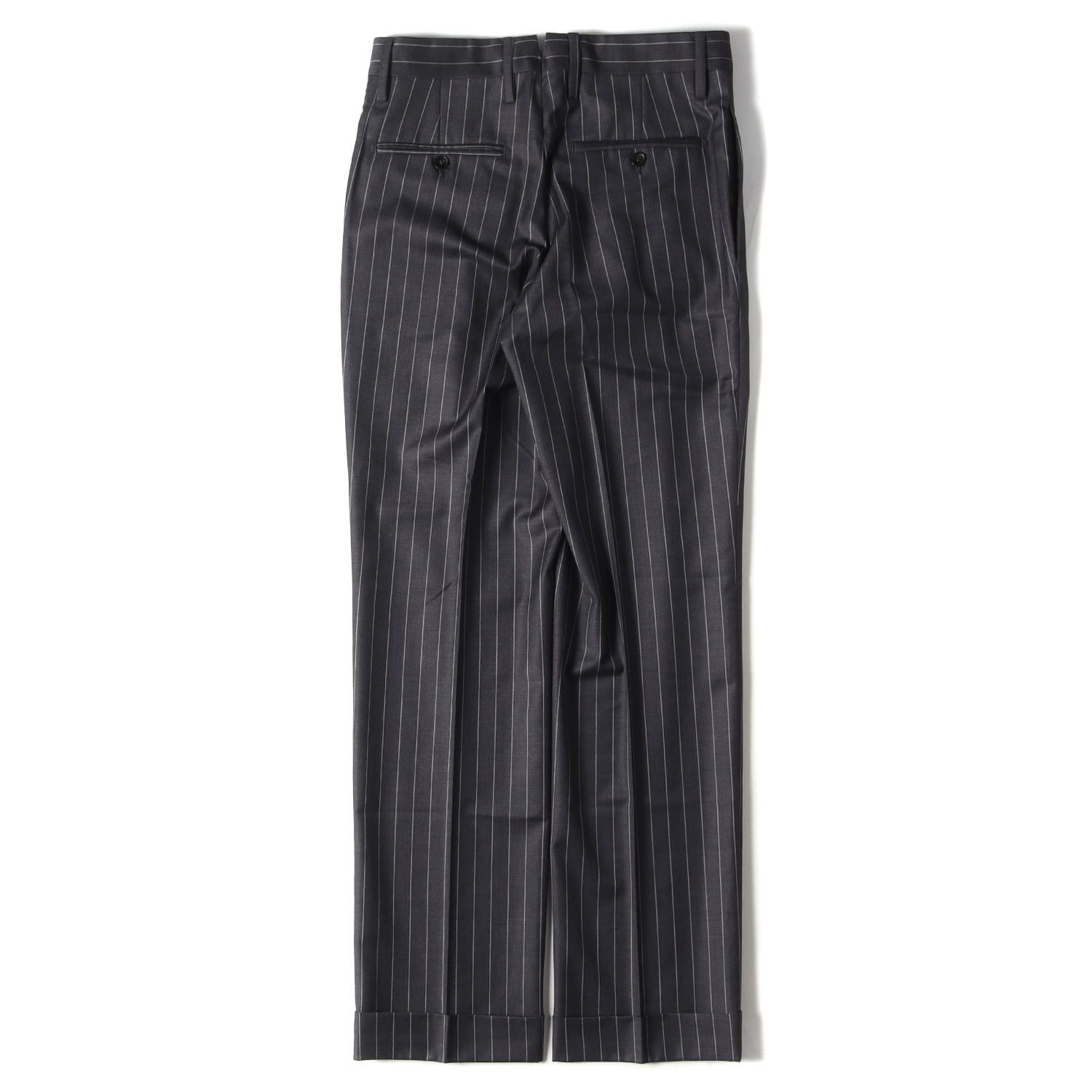 GUCCIグレー ストライプ ピークドラベルスーツ GUCCIグレー ストライプ ピークドラベルスーツ