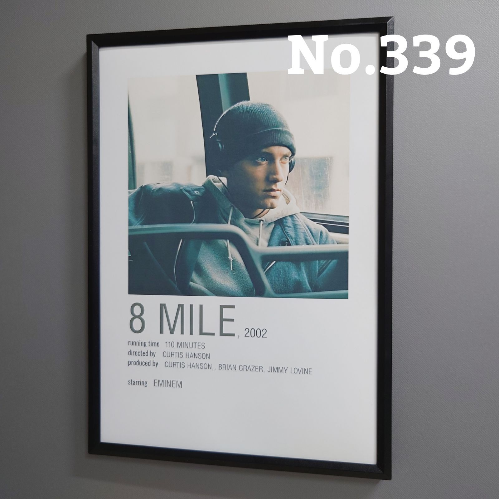 No.339 A4 エミネム 8mile ポスター 写真 アート 映画 EMINEM ラッパー
