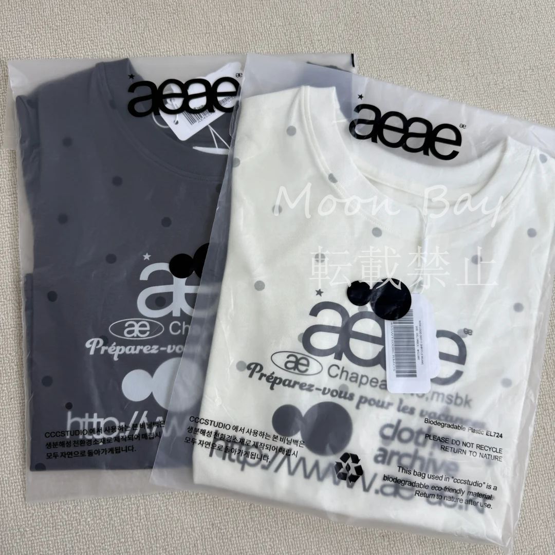 新品未使用 韓国 Y2K 人気 AEAE エーイーエーイー WEB LOGO DOT
