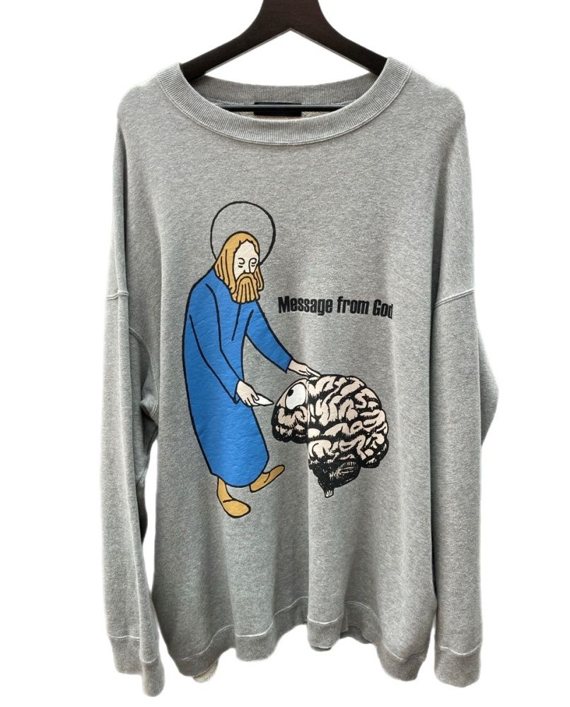 アンダーカバー UNDERCOVER Message from God sweat メッセージ フロム ゴッド スウェット トレーナー 灰 サイズ 4 SIZE 4 スウェット プリント グレー 104MT-1567