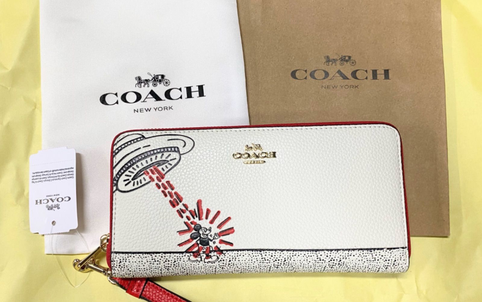 ☆新品☆coach(コーチ) ディズニー キースヘリング ミッキー 長財布