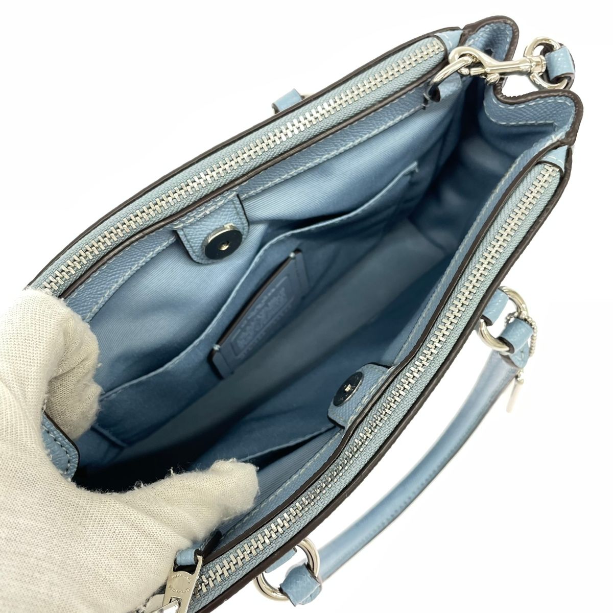 COACH コーチ 2WAYハンドバッグ 2WAYバッグ F44962 ブルー レザー