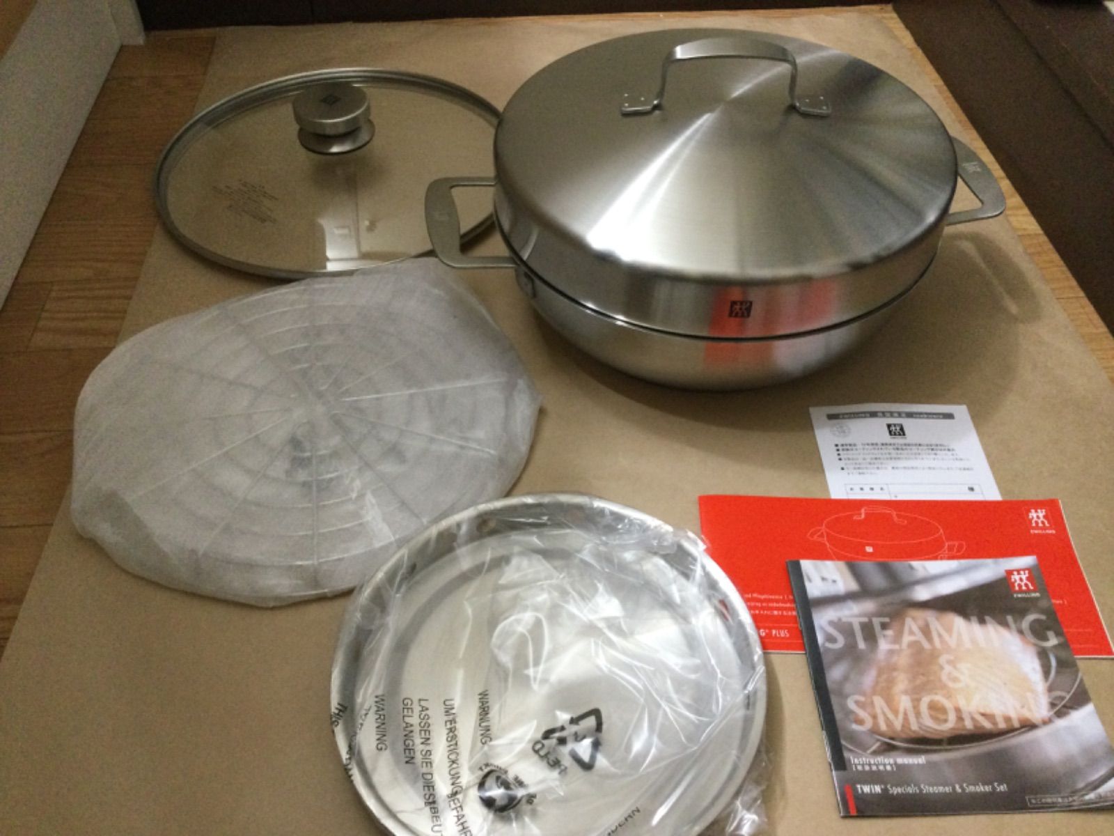 ♥ ZWILLING ツヴィリングプラス スモーカーセット 28cm ガラス蓋付き