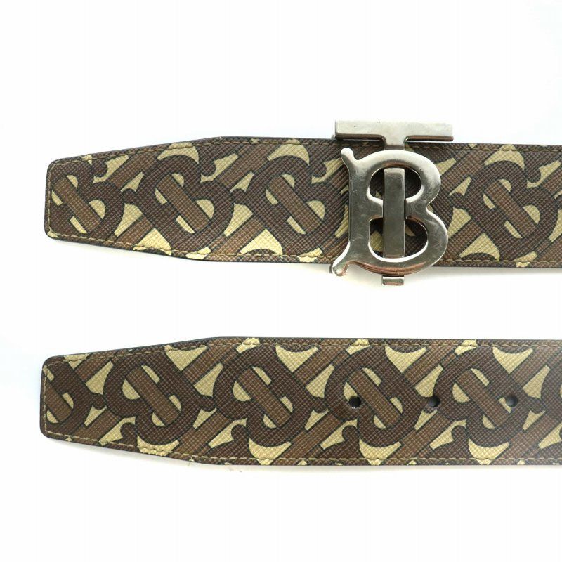 バーバリー BURBERRY ベルト PVC レザー リバーシブル モノグラム 総柄