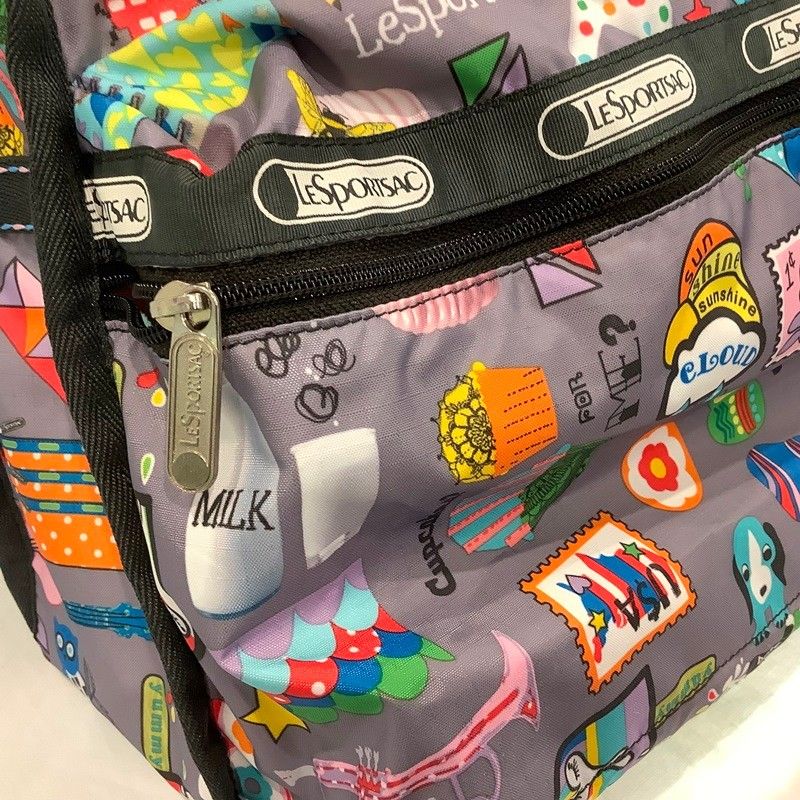 レスポートサック（LeSportsac） ナイロン リュック  グレー系 【中古】KB-8558