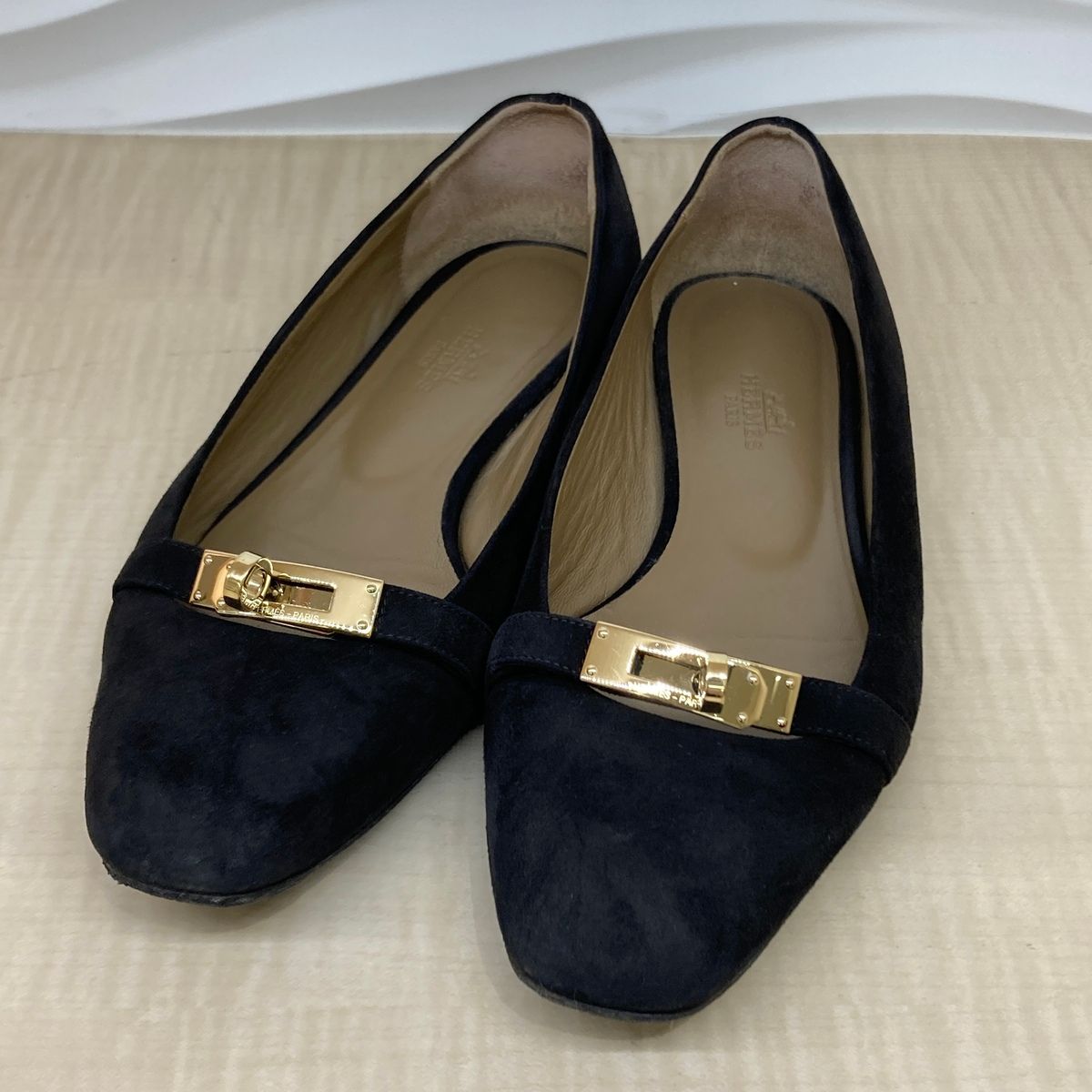 HERMES エルメス ビルバオ パンプス フラットシューズ 36 23.5 