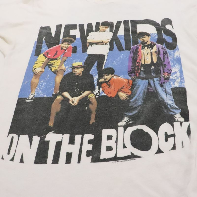 90s USA製 vintage ニューキッズオンザブロック New Kids On The Block SCREEN STARS バンドＴシャツ メンズ 表記Mサイズ
