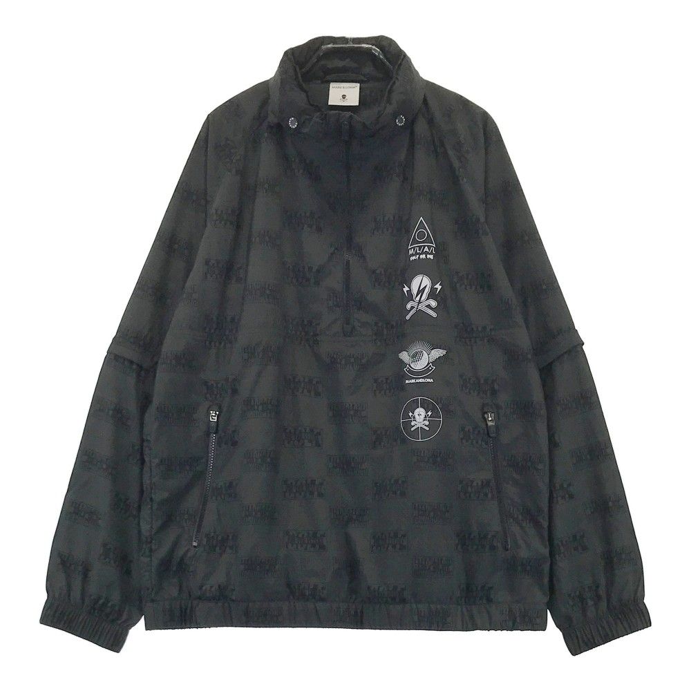 サイズ：48 MARKu0026LONA マークアンドロナ  2WAY ハーフジップ 長袖ブルゾン 総柄 グレー系 [240101393881] ゴルフウェア メンズ ストスト