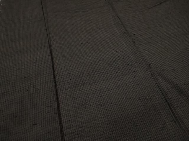 平和屋着物 男性 紬 格子柄 正絹 ut