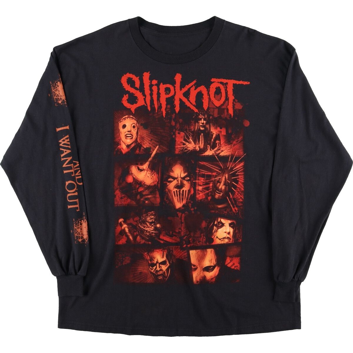 古着 00年代 SLIPKNOT スリップノット 両面プリント 袖プリント ロンT 