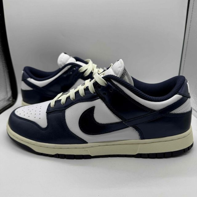 NIKE 2023 WMNS DUNK LOW PRM MIDNIGHT NAVY AND WHITE 29.0cm