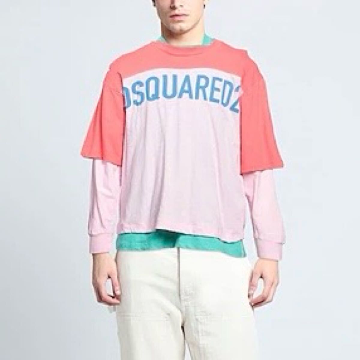 DSQUARED2 ディースクエアード LONG SLEEVED DOUBLE LAYER T