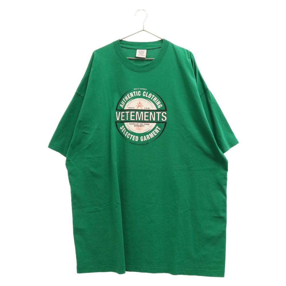 VETEMENTS (ヴェトモン) 20SS BEER BADGE S/S TEE SS20TR373 オーバー  