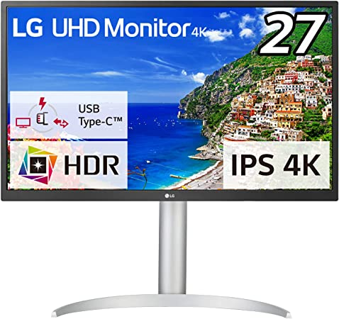 ホワイト LG モニター ディスプレイ 27UP550N-W 27インチ/4K/HDR/IPS