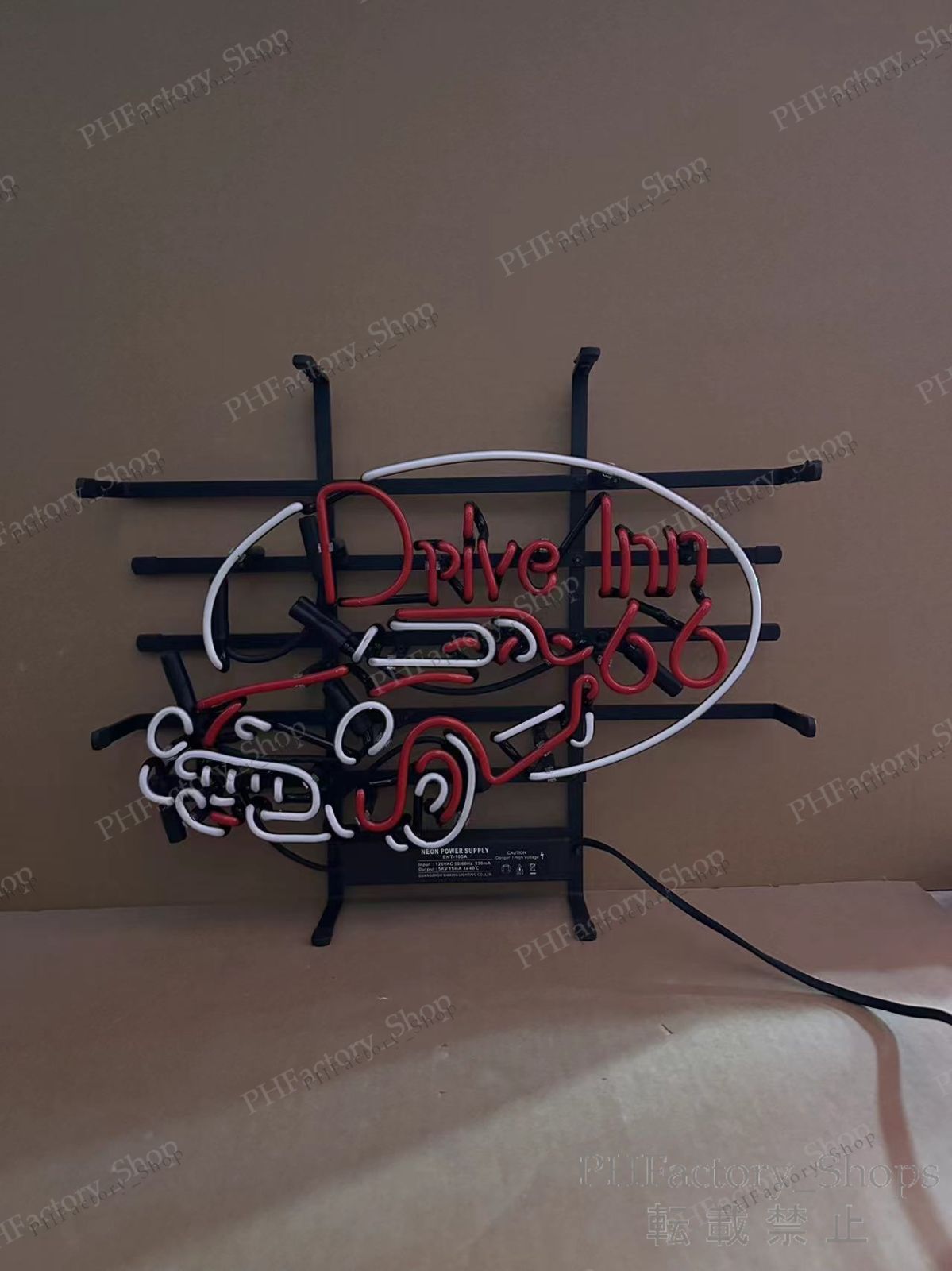 ドライブ イン 66 ライトサイン 装飾 ネオン管 ネオンサイン 店舗装飾