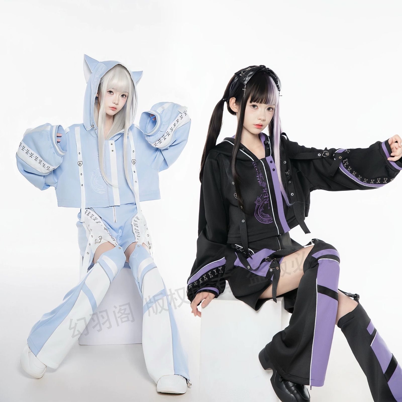 お買い得🌟3点セットアップ🌟 サブカル 地雷系 量産型 パーカー ジップ