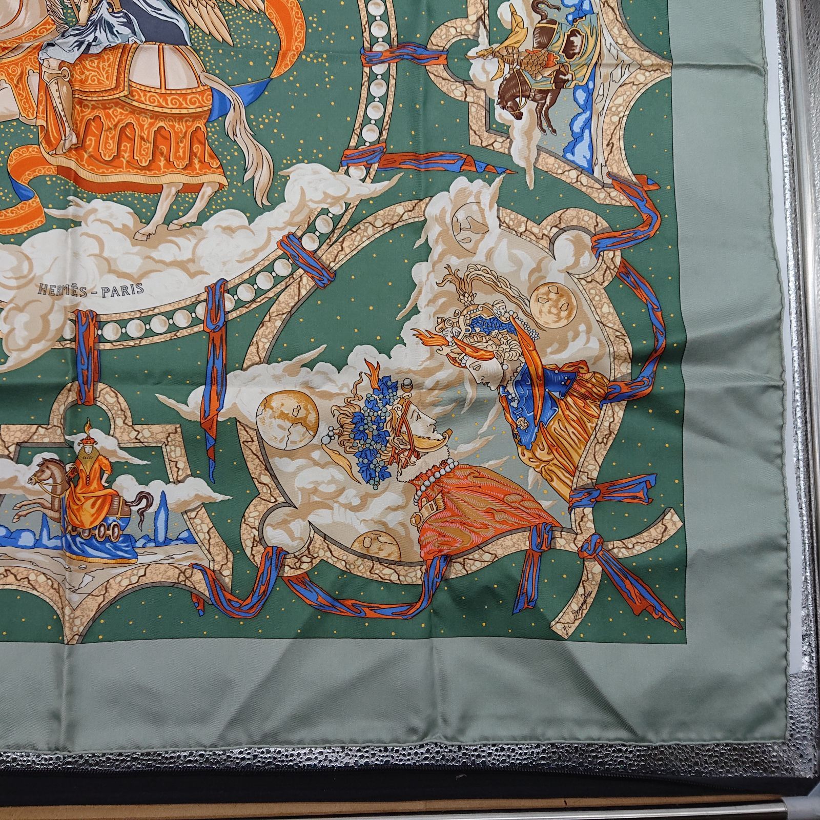 エルメスHERMESスカーフカレ90雲の騎士