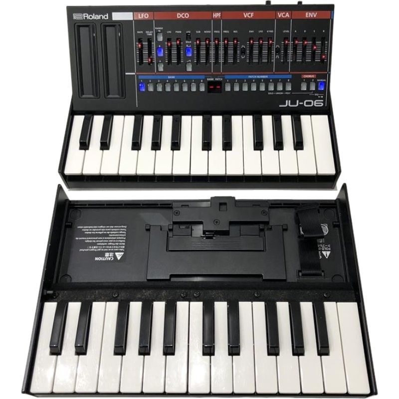 3点セット Roland ローランド アナログシンセサイザー JU-06 ×1点 キーボードユニット K-25M ×2点 22505K629