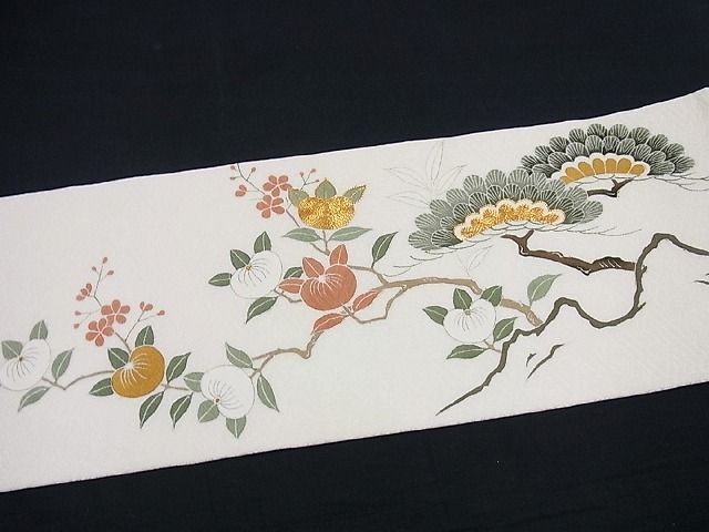 平和屋本店○極上 京都祇園の老舗 ぎをん齋藤 九寸名古屋帯 駒刺繍