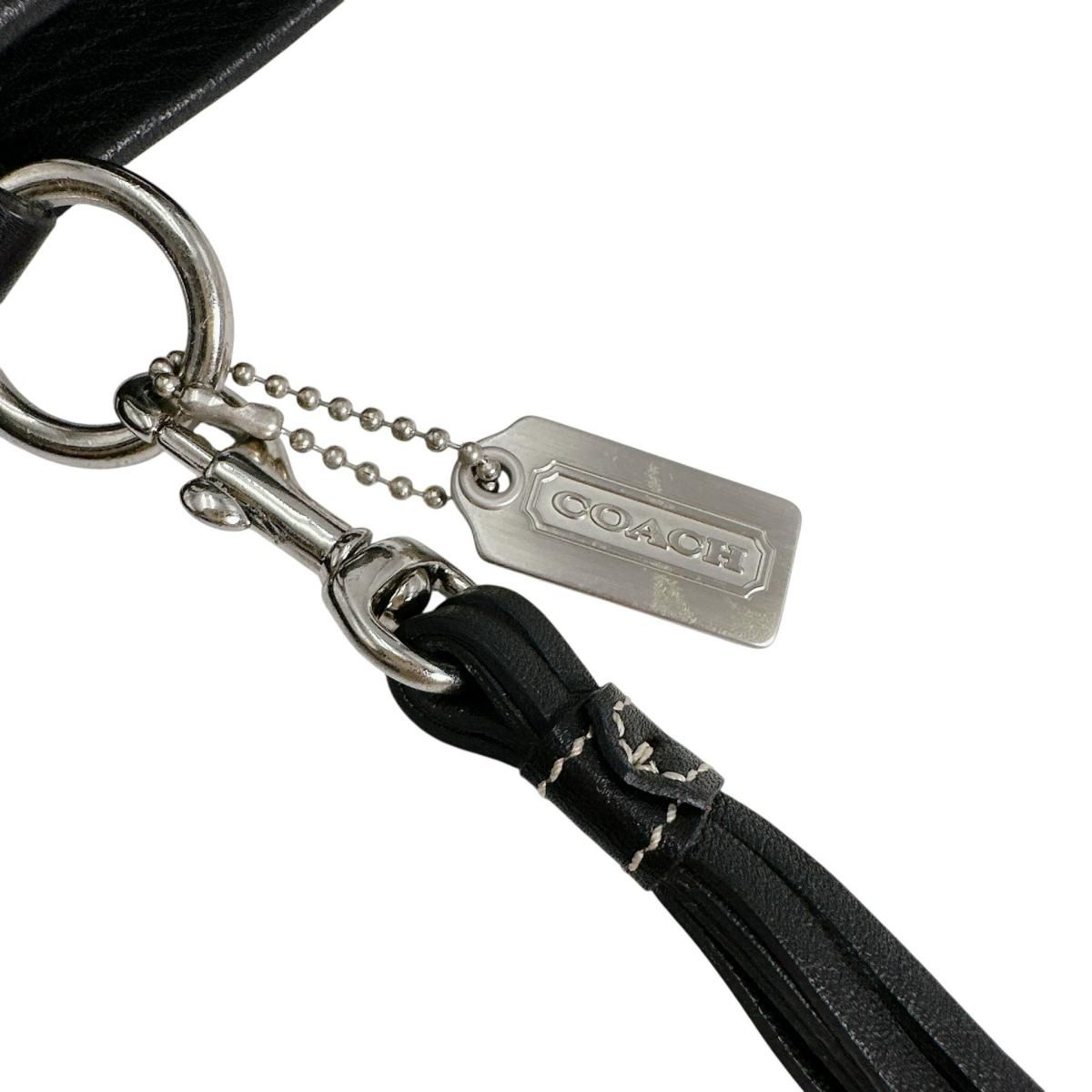 コーチ K04S-1428 ショルダーバッグ ブラック COACH 斜めがけ タッセル