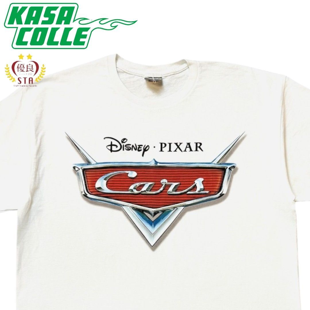 Disney Pixer】ディズニーピクサー CARS(カーズ)ホワイトTシャツ XL