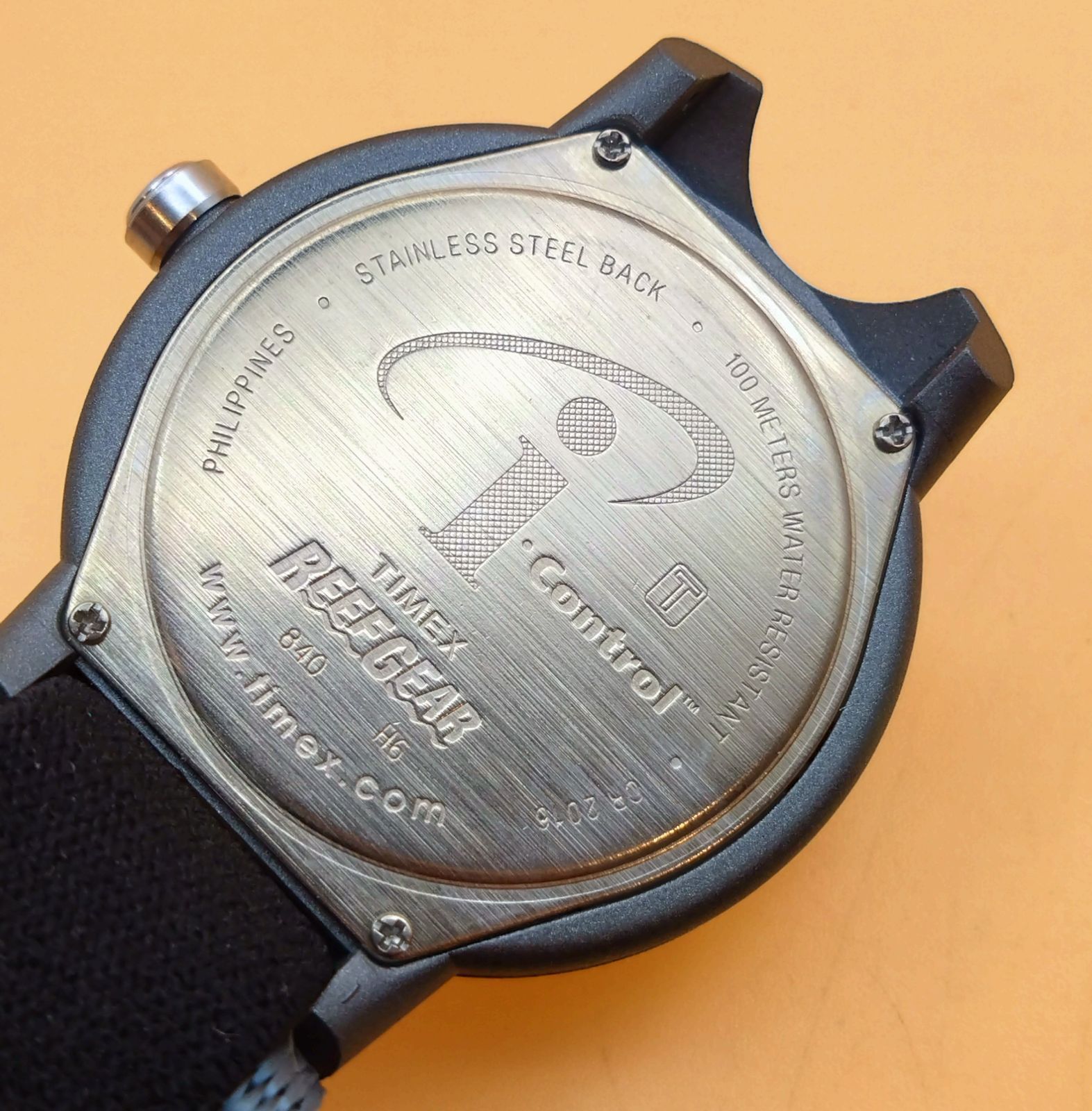 TIMEX SHOCK RESISTANT INDIGLO 腕時計 TIMEX タイメックス i-control REEF GEAR T51381布バンド