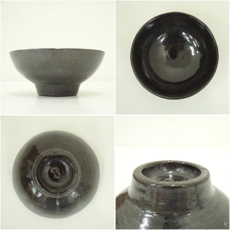 吉向焼 吉向松月造 くらわんか形茶碗（共箱） 茶道 抹茶