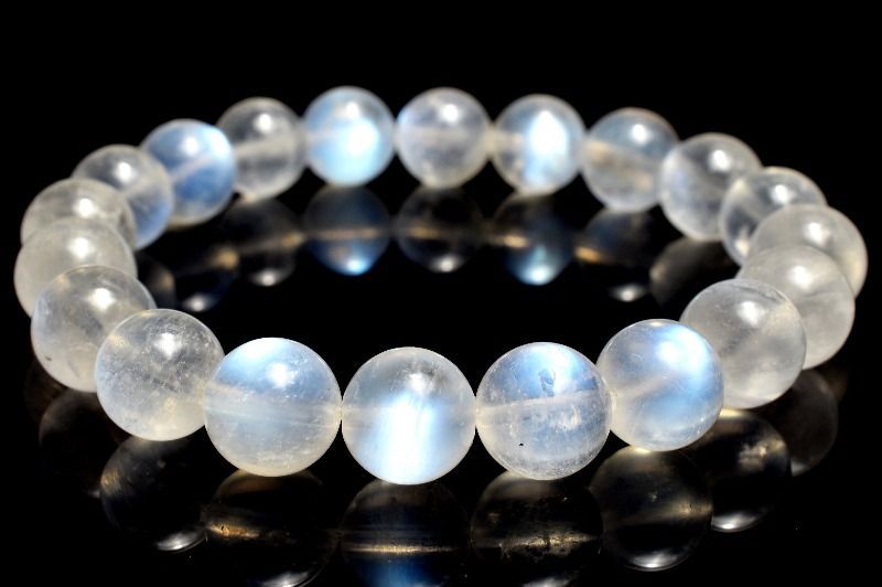 １点物 AA スリランカ産 ブルームーンストーン 9.5mm ブレスレット パワーストーン 天然石 _MA8673