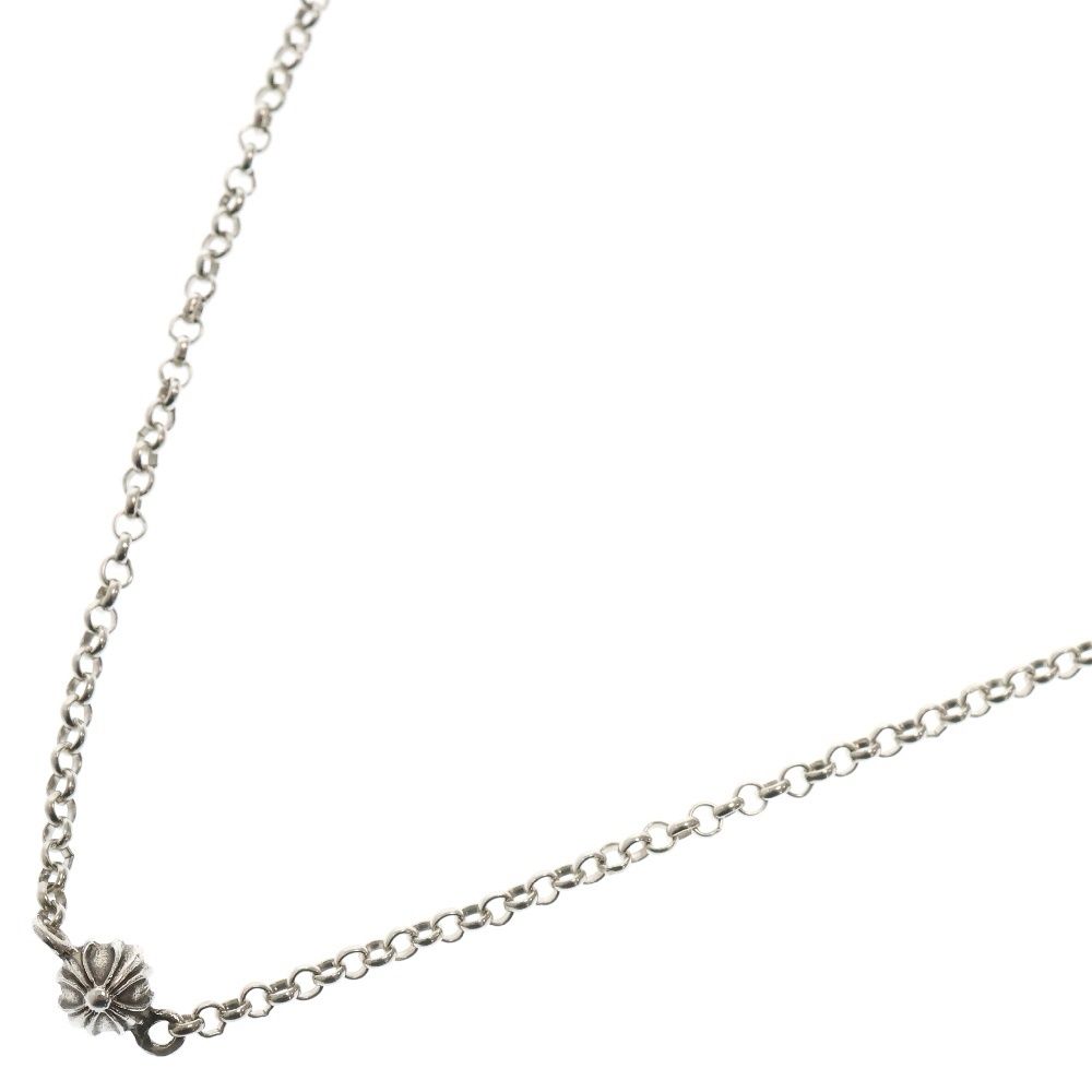 CHROME HEARTS クロムハーツ CROSS BALL W|R16 NECKCHAIN クロスボール ロールチェーンネックレス 16inch シルバー