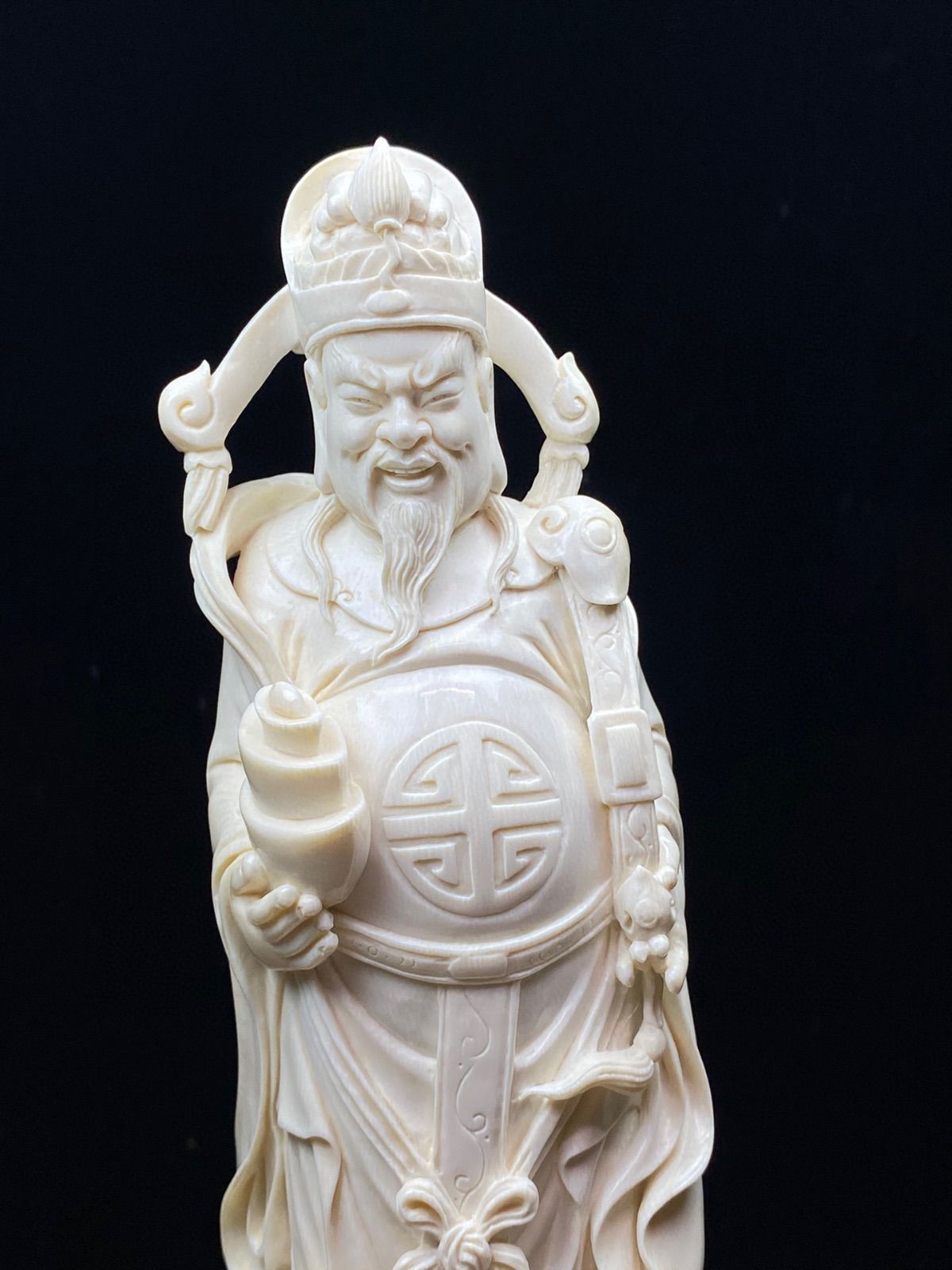天然マンモス牙美しい手作り彫刻財神爺·招財進宝置物 天然マンモス牙美しい手作り彫刻財神爺·招財進宝 置物 - メルカリ