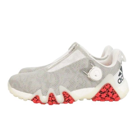 アディダス adidas BOOST ゴルフシューズ スニーカー ローカット ジップアップ ボアシステム 配色 ロゴ スポーツ 25cm グレー |AO2 GY18