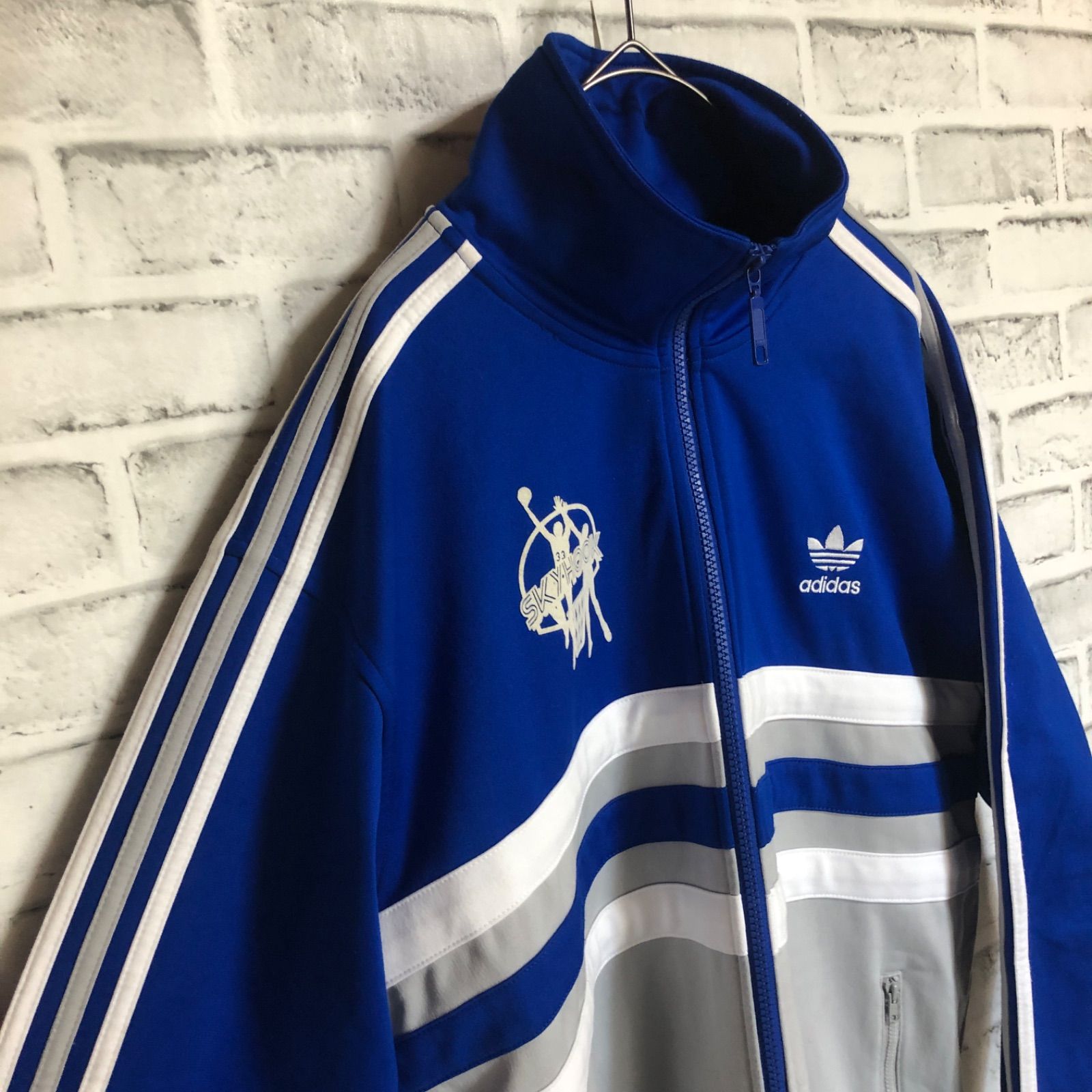 00s adidas kareem abdul jabbar トラックジャケット 限定コラボ】アディダス×ジャバー☆豪華刺繍 ドラゴン トラック