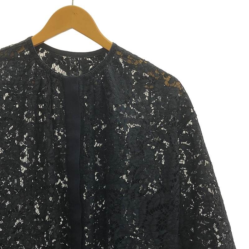 Drawer ドゥロワー レースノーカラージャケット Drawer(ドゥロワー) 20SS エンブロレースノーカラージャケット