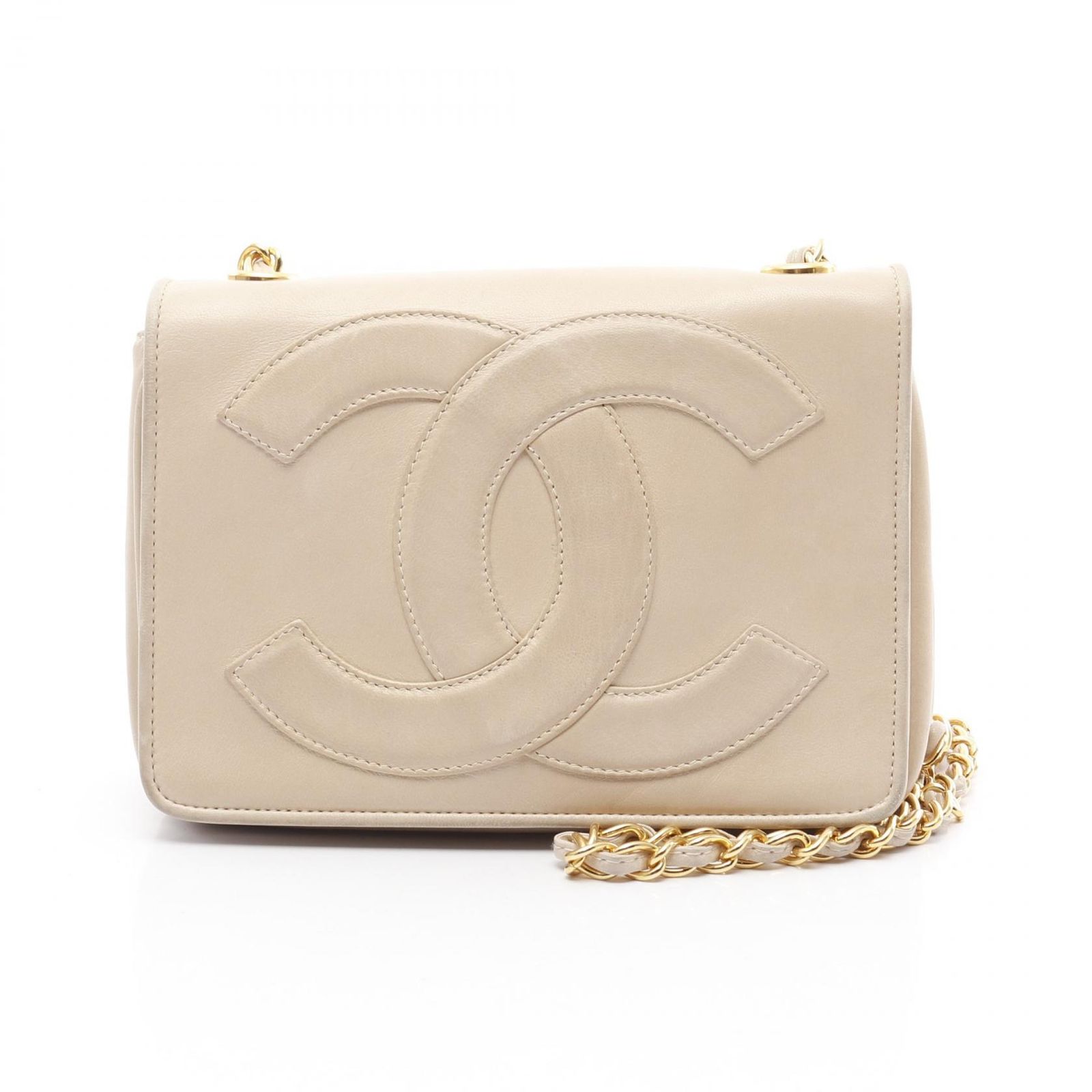 シャネル CHANEL ショルダーバッグ デカココマーク 0894047 ラムスキン 羊革 ショルダーバッグ レディース Used B