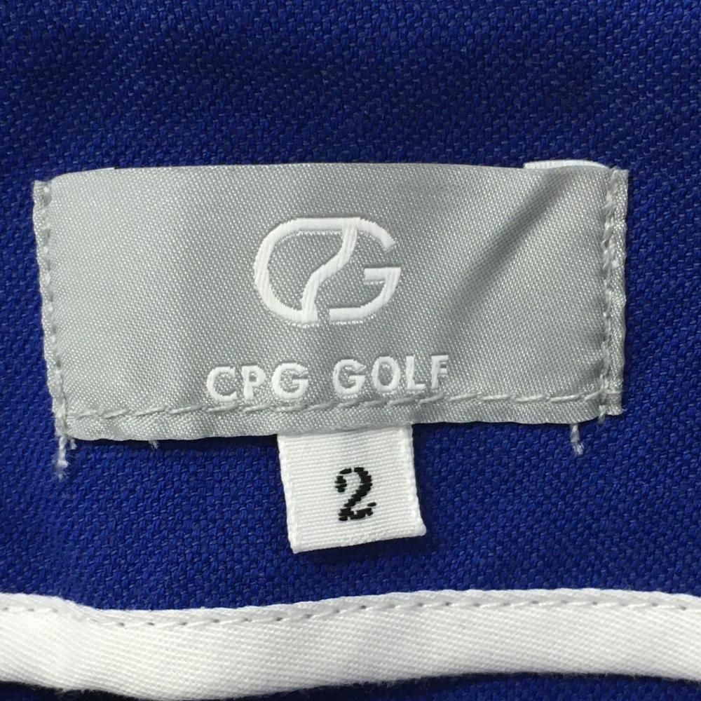 【新品未使用】 CPG GOLF キュロットスカート サイズ2(M) 超美品】シーピージーゴルフ キュロットスカート ブルー×白 麻混