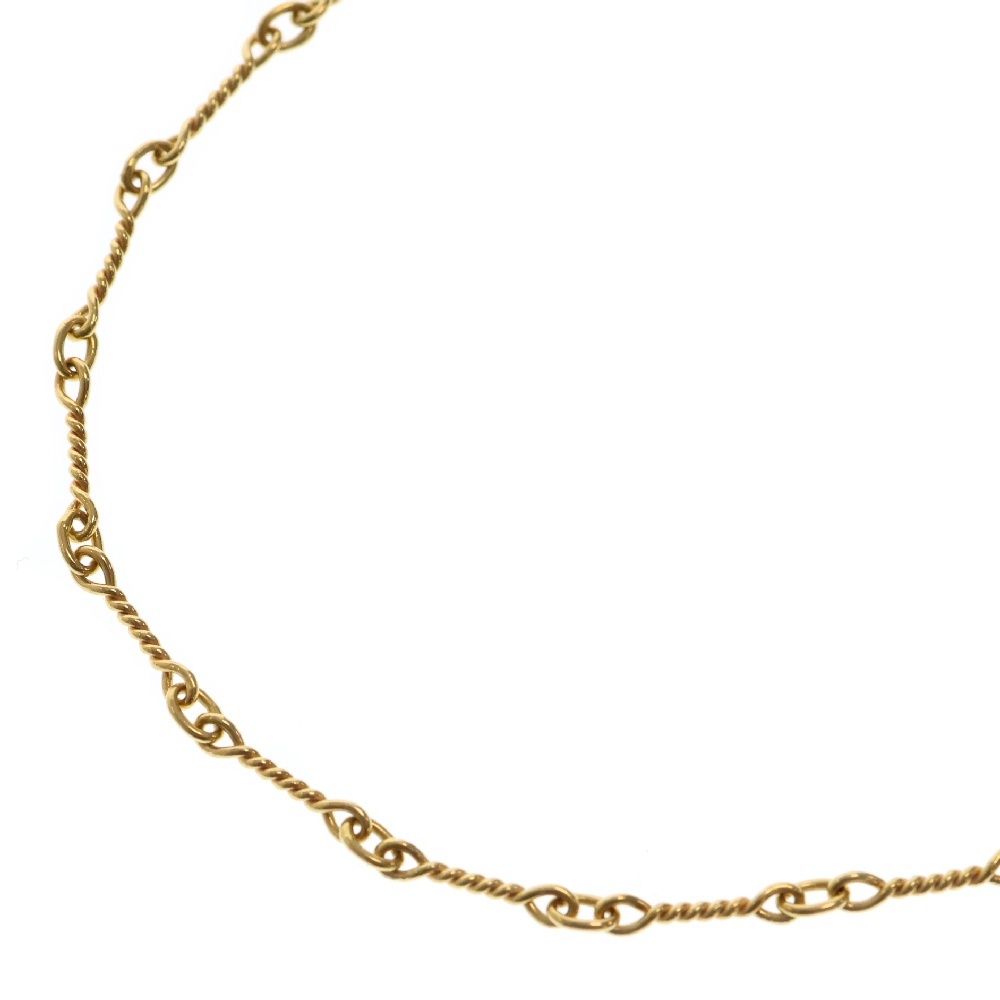 CHROME HEARTS (クロムハーツ) 22K NECKCHAIN T18 ツイストチェーン 18inch ネックレス ゴールド