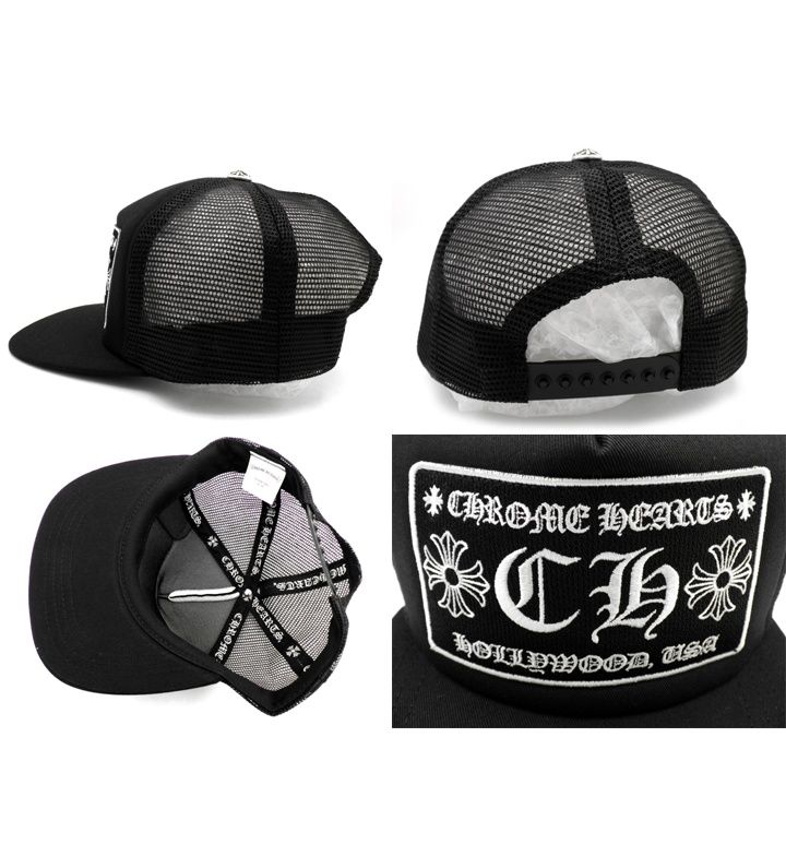 クロムハーツ CHROME HEARTS CH TRUCKER CAP CH 刺繍 ワッペン トラッカー キャップ w24415