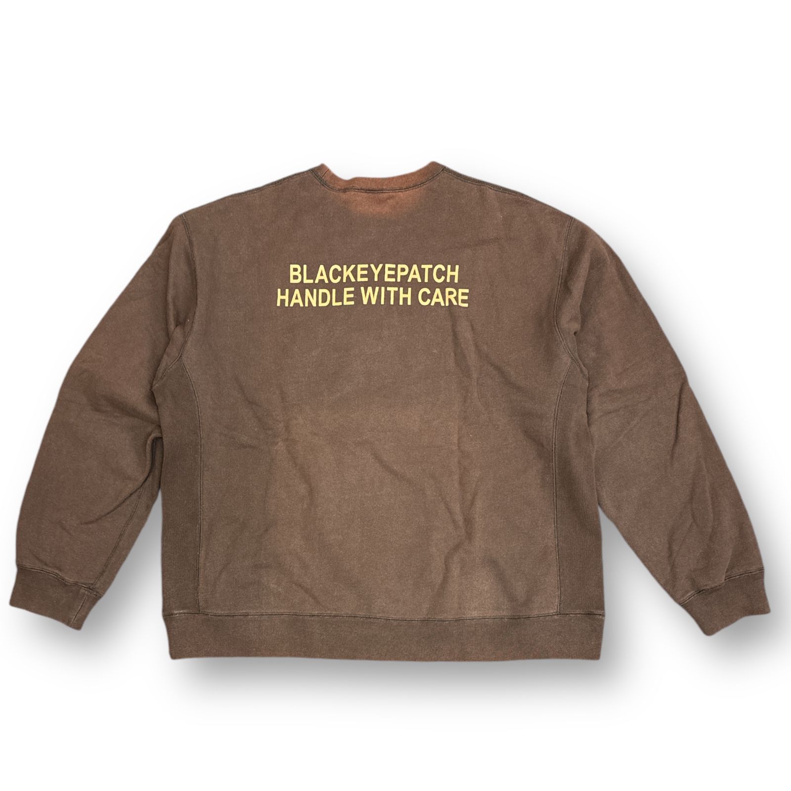 BlackEyePatch クルーネックスウェット トレーナー 取扱注意 ブラック 