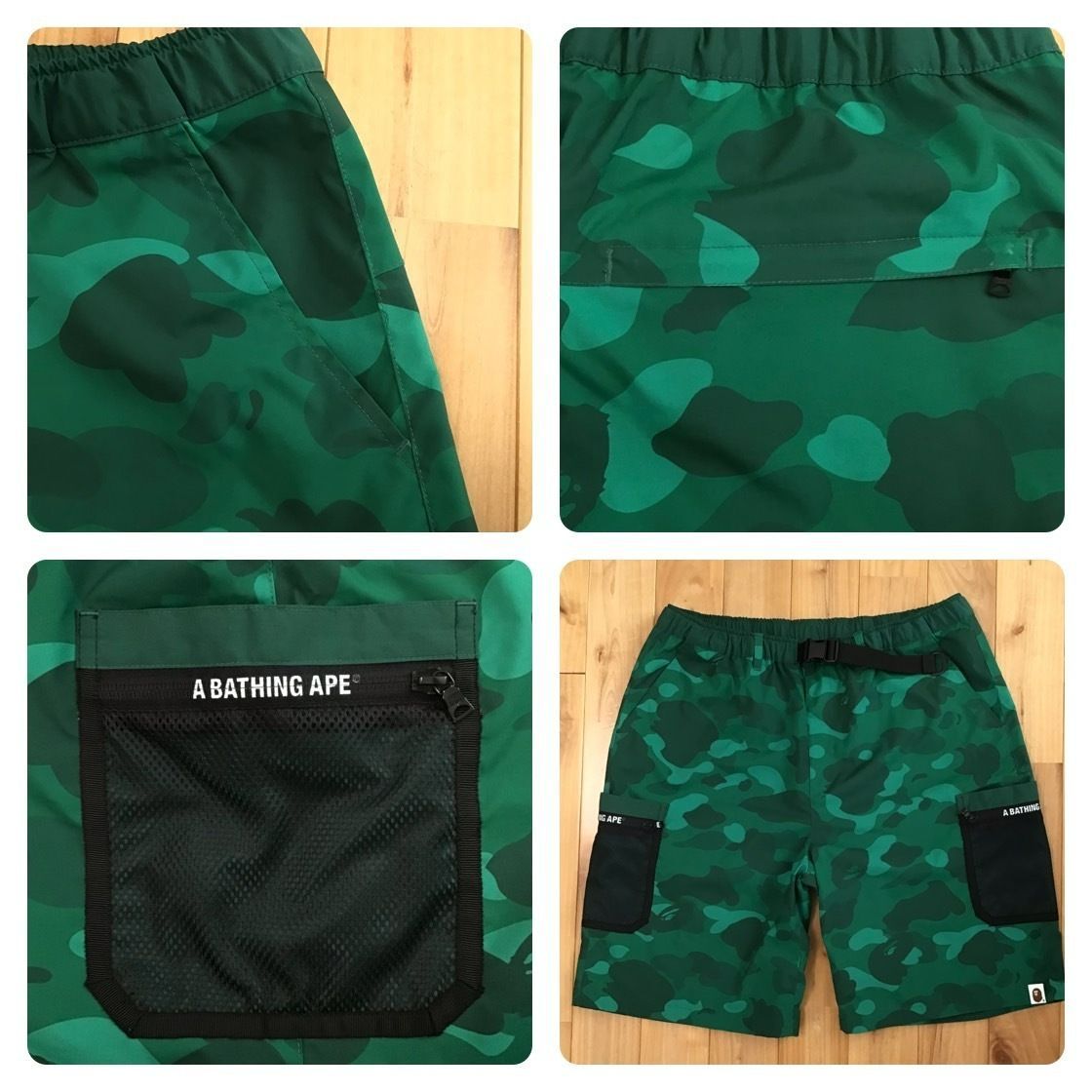 【新品タグ付】 a bathing ape エイプ⭐️ 迷彩 ハーフパンツ く日はお得♪ 猿 カモ エイプ APE BATHING A 迷彩 ハーフパンツ