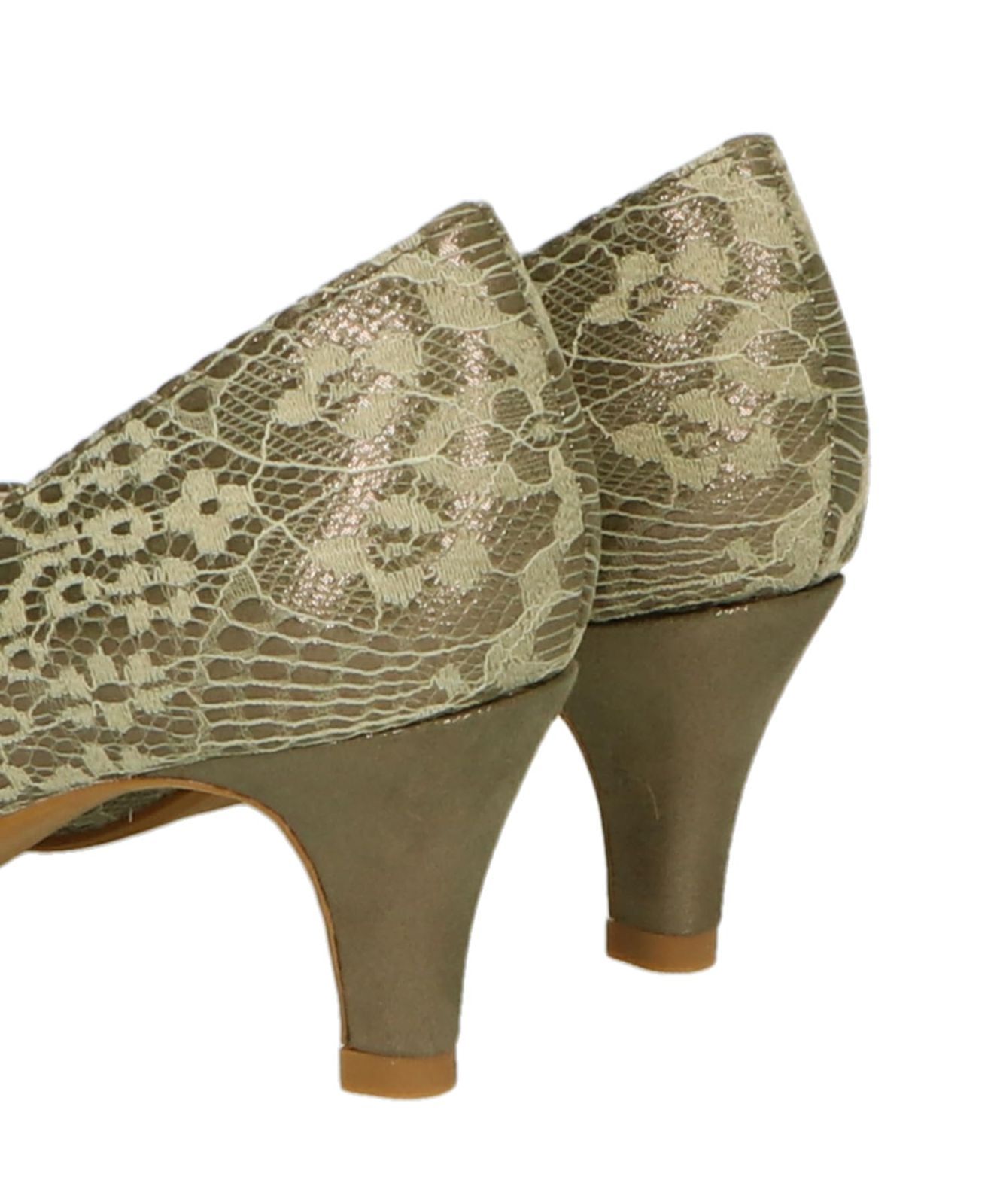 ラメ素材 ミドルヒール