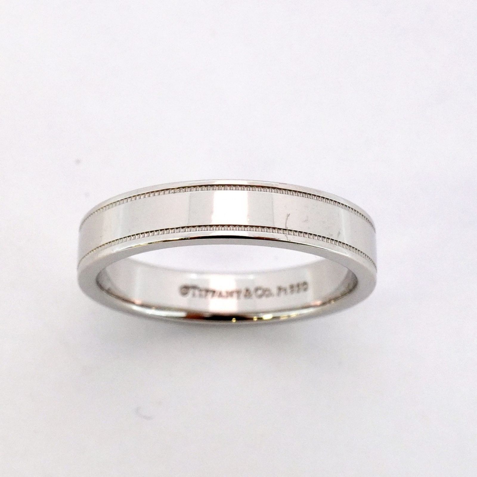 美品 TIFFANY ティファニー PT950 ミルグレイン リング 13号 TIFFANY&Co. ティファニー ミルグレイン リング 指輪 17号 Pt950