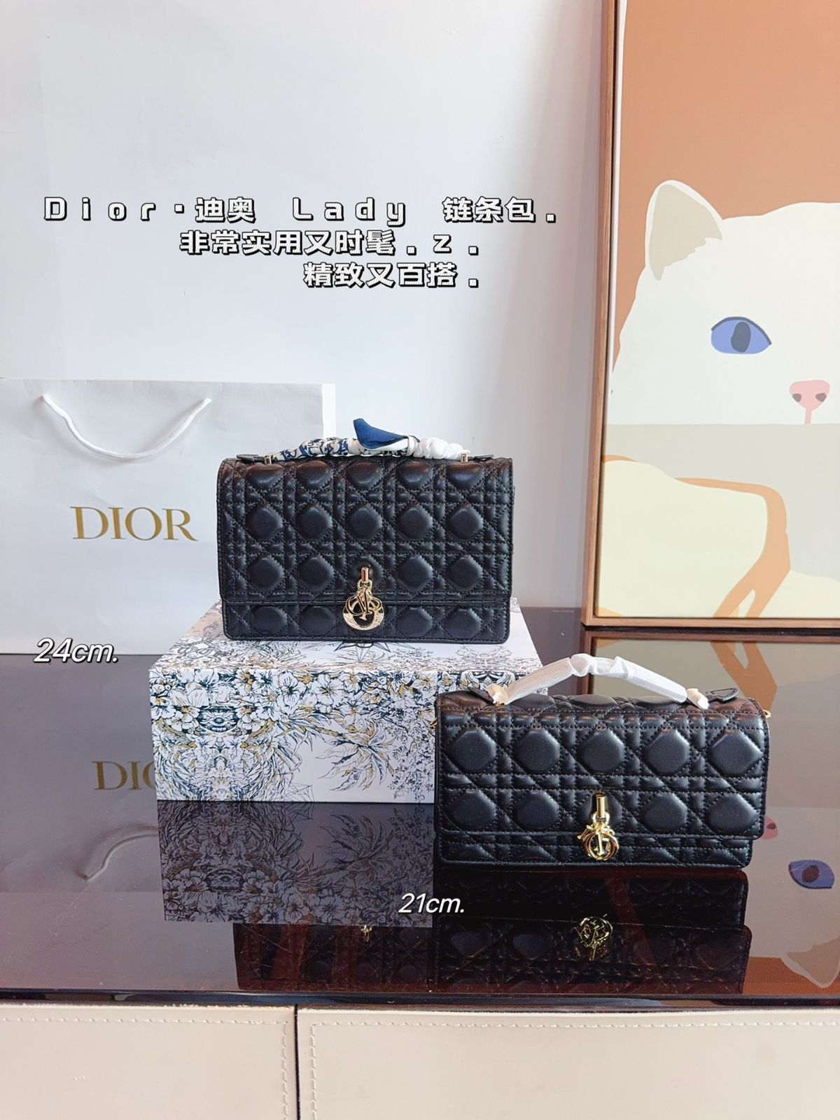 シンプルで可愛い♪】DIOR Lady Dior Lotus ウォレット DIOR | 【日本