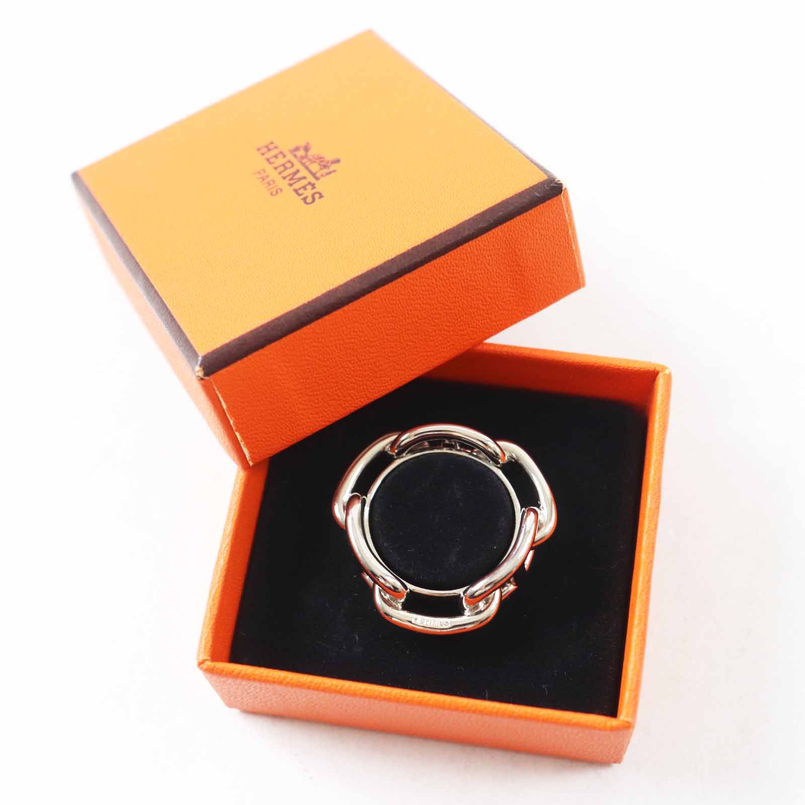 TA　極美品　エルメス　ルカデ　スカーフリング　シェーヌダンクル　箱付き HERMES 極美品△HERMES エルメス ルカデ シェーヌダンクル