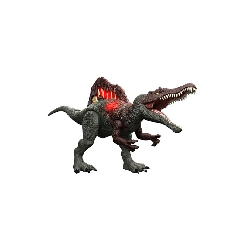 マテル ジュラシックワールド JURASSIC WORLD ダメージ ひかる スピノサウルス 子供向けフィギュア 恐竜 おもちゃ 全長 約55cm 4歳から グリーン HXF62 WWW_OLIVIERBERNSTEIN_COM